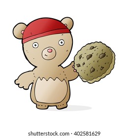oso de peluche con galleta