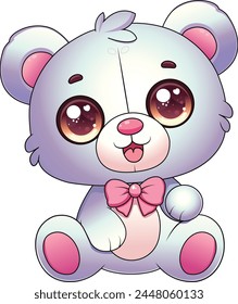 Cartoon Teddy Bear Cute and Fluffy