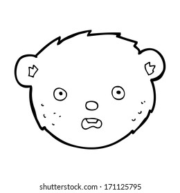cartoon teddy bear face