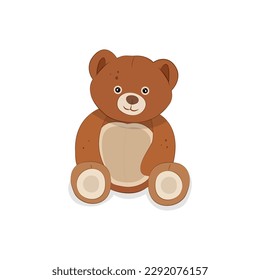 Cartoon Teddy Bear Icon Vector Design.