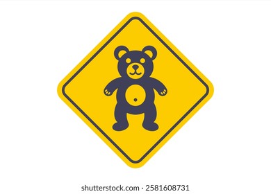 Cartoon teddy bear silhouette, teddy bear art, icon.