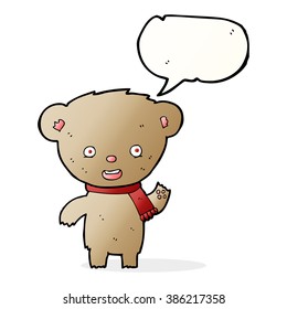 Teddybär mit Sprachblase