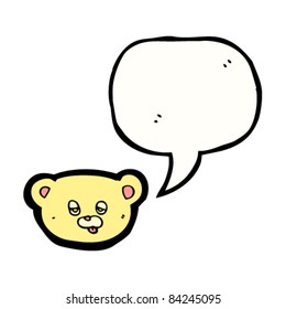 el oso de peluche de caricatura habla