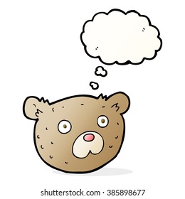cartoon teddy bear with thought bubble
