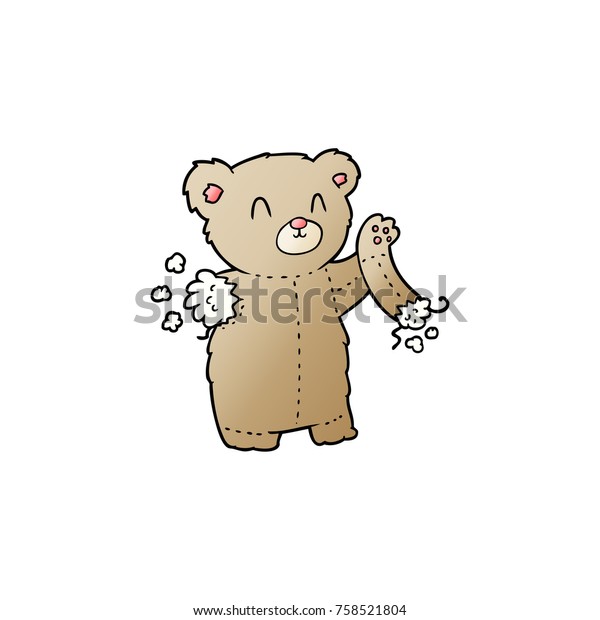 Cartoon Teddy Bear Torn Arm Stock Vector (Royalty Free) 758521804 ...