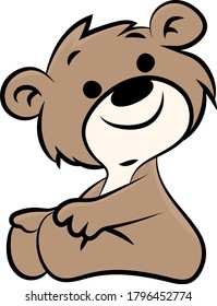 Cartoon teddy bear vector illustration for children