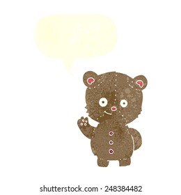 Cartoon-Teddybär, mit Sprachblase