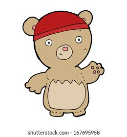 cartoon teddy bear wearing hat