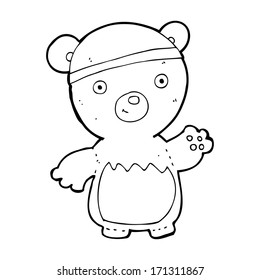 cartoon teddy bear wearing hat