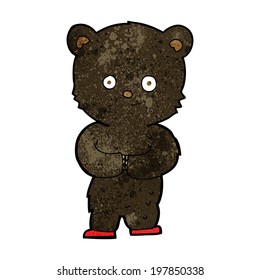 cartoon teddy black bear cub