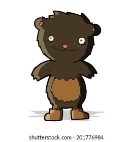 el oso negro de peluche de dibujos animados lleva botas