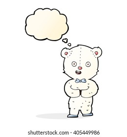 Teddybär mit Gedankenblase
