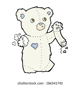 el oso polar de peluche con brazo roto