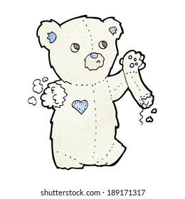 el oso polar de peluche con brazo roto