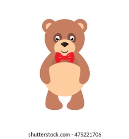 cartoon teddy with tie