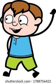 Cartoon Teen Boy saying Hello