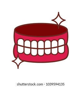 Cartoon Teeth Vector illustration.