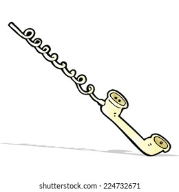 receptor de teléfono de dibujos animados