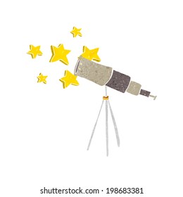 telescopio de dibujos animados