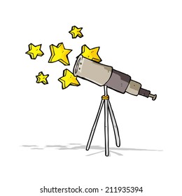 telescopio de dibujos animados