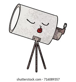 cartoon telescope with face