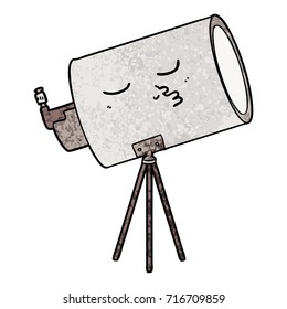 cartoon telescope with face
