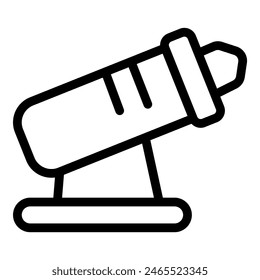 Cartoon telescope icon vector illustration for astronomy and science observation with a simple graphic design, isolated on white background. Perfect for educational and hobby use