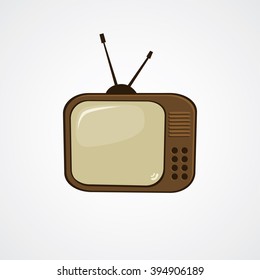 cartoon television icon theme vector art illustration