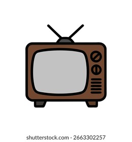 Um desenho de um vetor de ícone de televisão