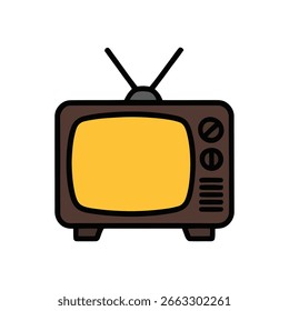 Um desenho de um vetor de ícone de televisão