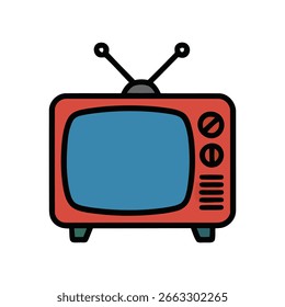 Una caricatura de un Vector de iconos televisivos