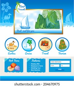 Cartoon Template for Travel site