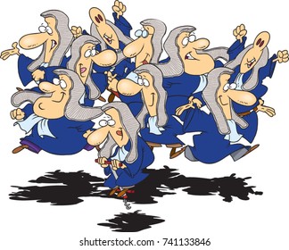 cartoon ten lords a leaping (twelve days of christmas)
