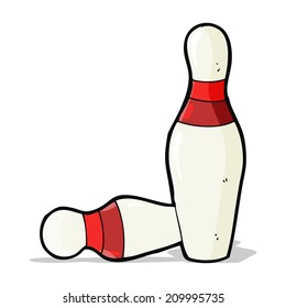 cartoon ten pin bowling pins