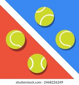 Cartoon Tennis Ball Flat Sports Object Isolated Vector Illustration