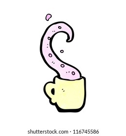 cartoon tentacle coffee