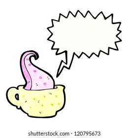 tentáculo de caricatura en teacup
