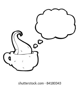 cartoon tentacle in teacup
