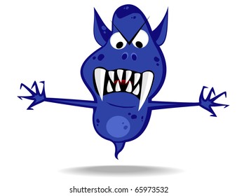 cartoon terrible monster.vector 9