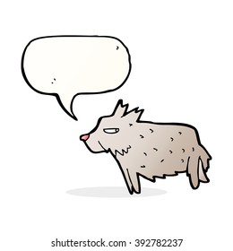 cartoon terrier with speech bubble