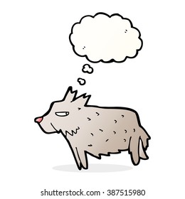 Cartoon Terrier mit Gedankenblase