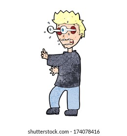 caricatura niño aterrorizado