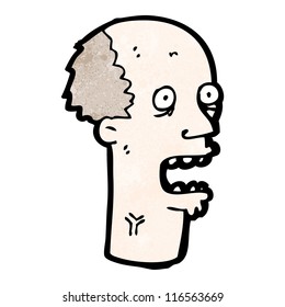 cartoon terrified man