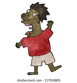 cartoon terrified man