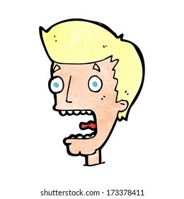 caricatura de hombre aterrorizado