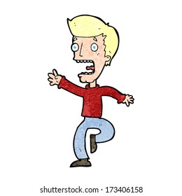 caricatura de hombre aterrorizado