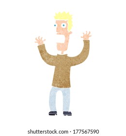 caricatura de hombre aterrorizado