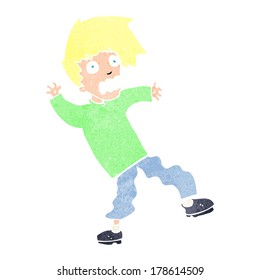 caricatura de hombre aterrorizado