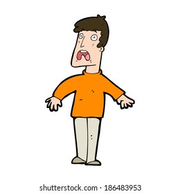 caricatura de hombre aterrorizado