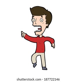 cartoon terrified man